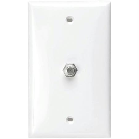 Ezgeneration F-connector Wall Plate -white EZ670428